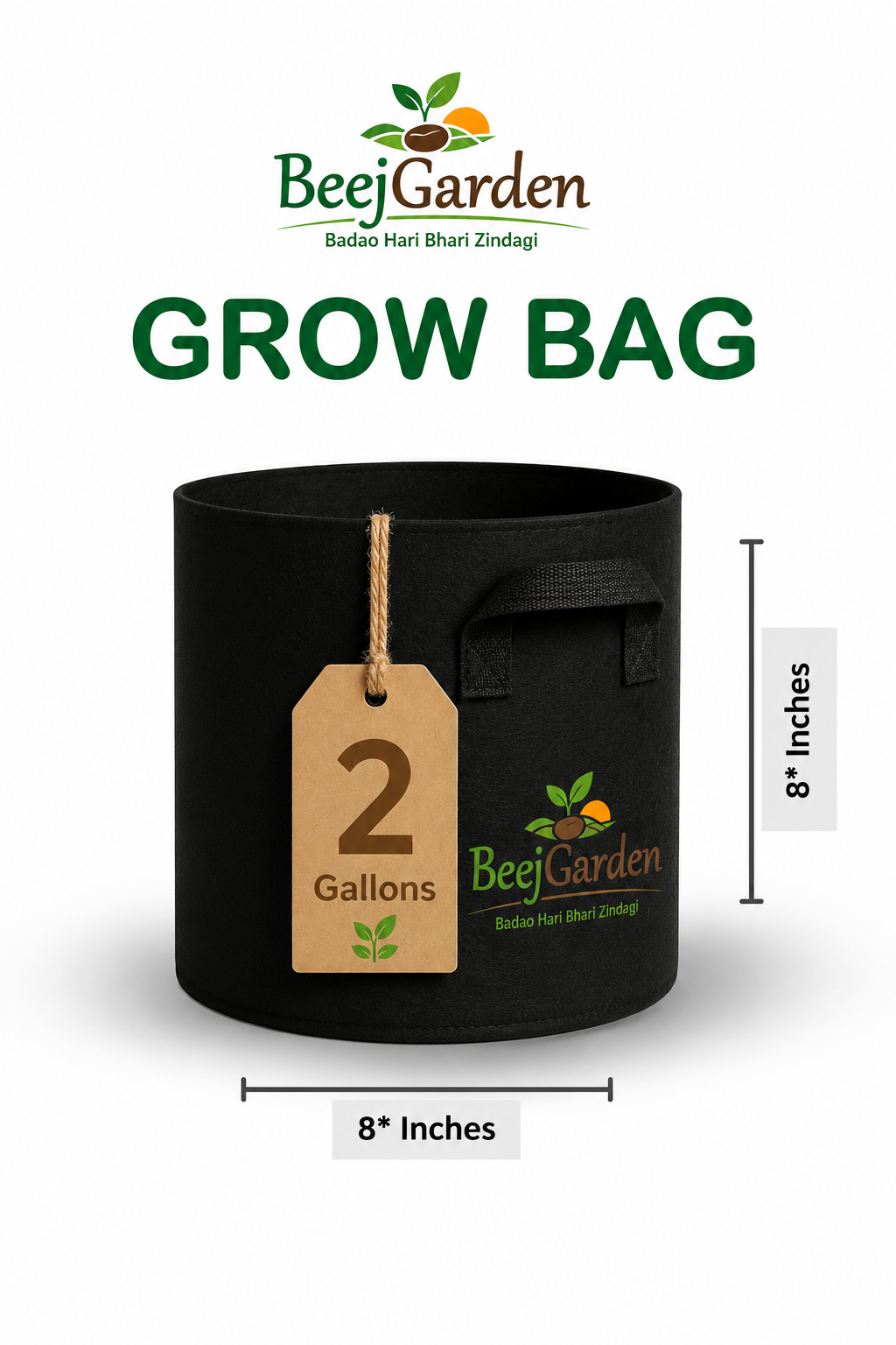 2 Gallon Grow Bag Without Handle