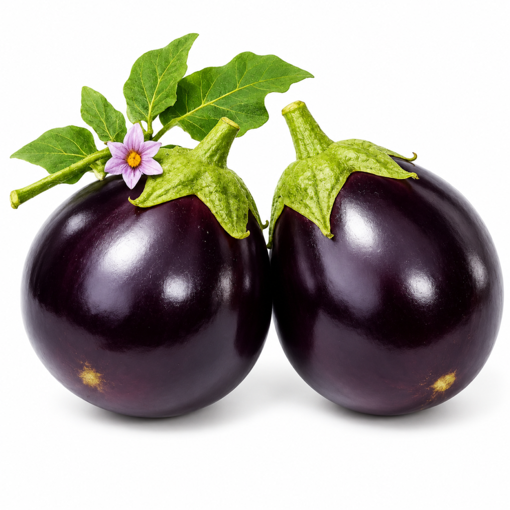 F1 Hybrid Round Brinjal (گول بینگن) 20 seeds