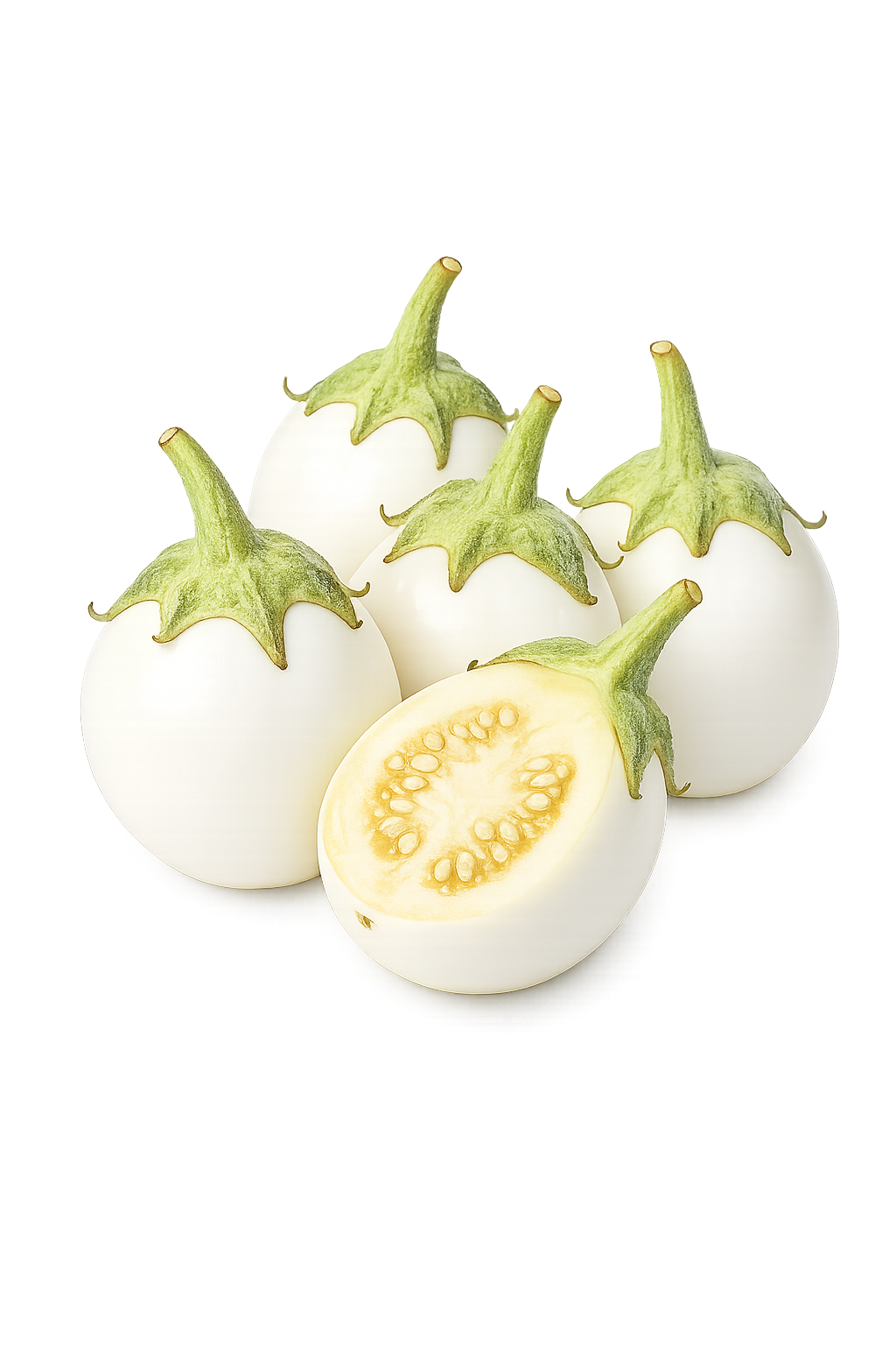 Eggplant Round (گول سفید بینگن) 20 Seeds