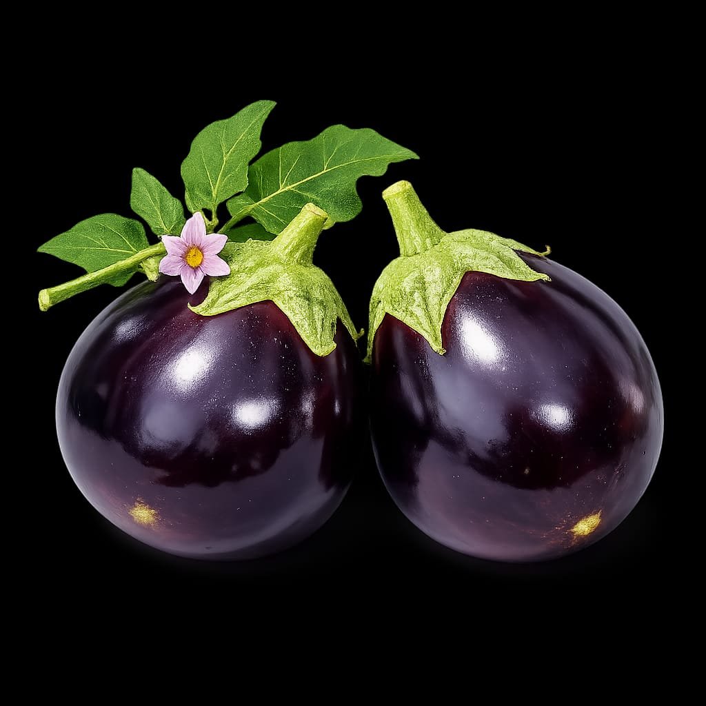 F1 Hybrid Round Brinjal (گول بینگن) 20 seeds